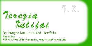 terezia kulifai business card